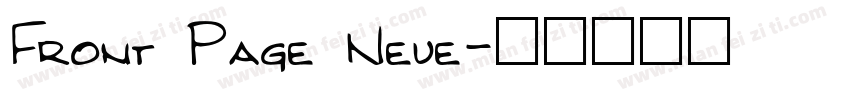 Front Page Neue字体转换